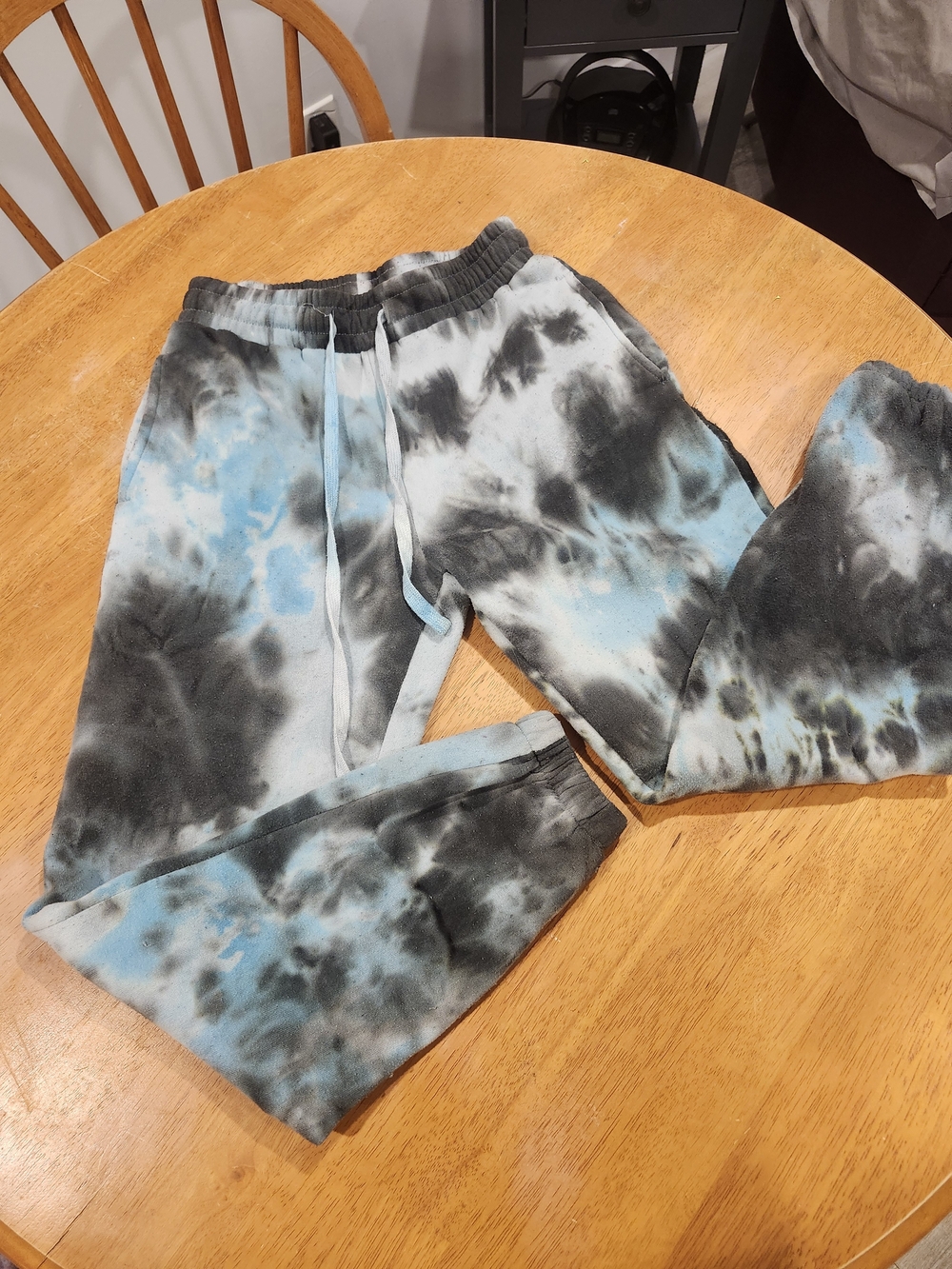 Dark Green & Light Blue Joggers – Hand-dyed Tie Dye | Colourful